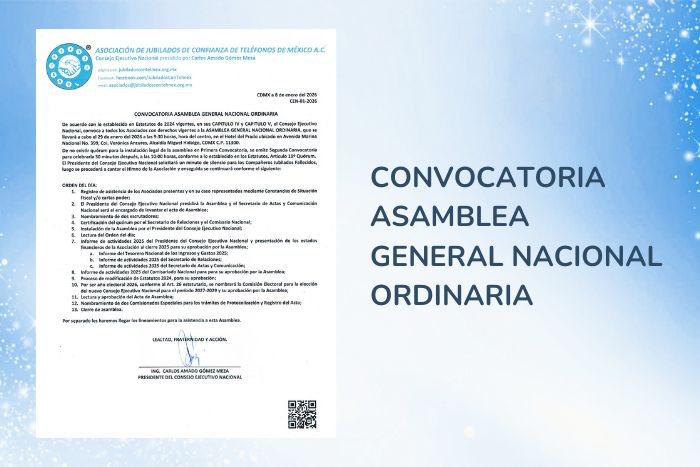 CONVOCATORIA ASAMBLEA GENERAL NACIONAL ORDINARIA